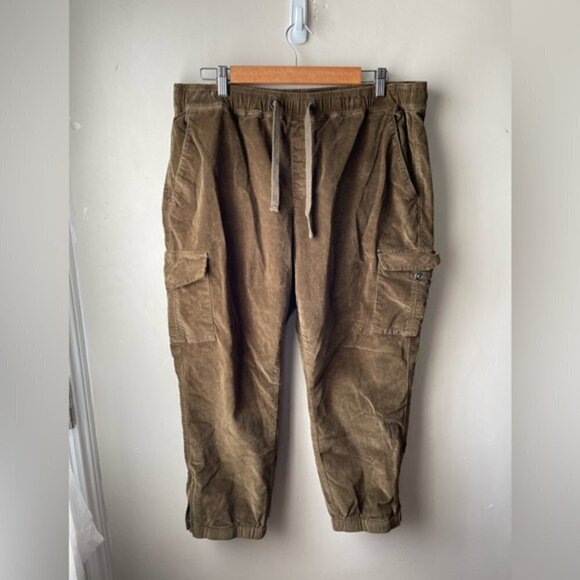 SANCTUARY Olive green Corduroy Cargo Jogger pull on Pants size 1X - Picture 5 of 16